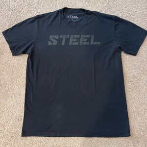 Men's STEEL Black Crew Neck T-shirt
